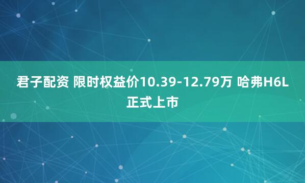 君子配资 限时权益价10.39-12.79万 哈弗H6L正式上市